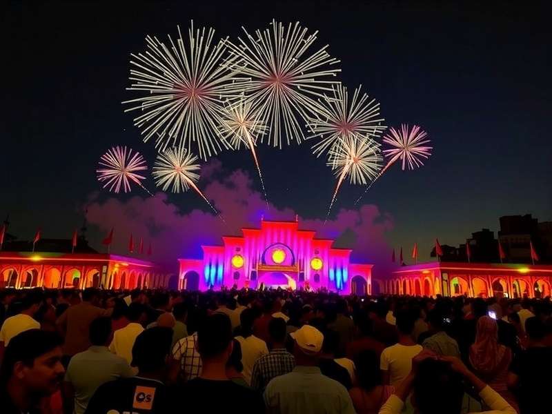 Sacred Path Dash Diwali event with fireworks and lights